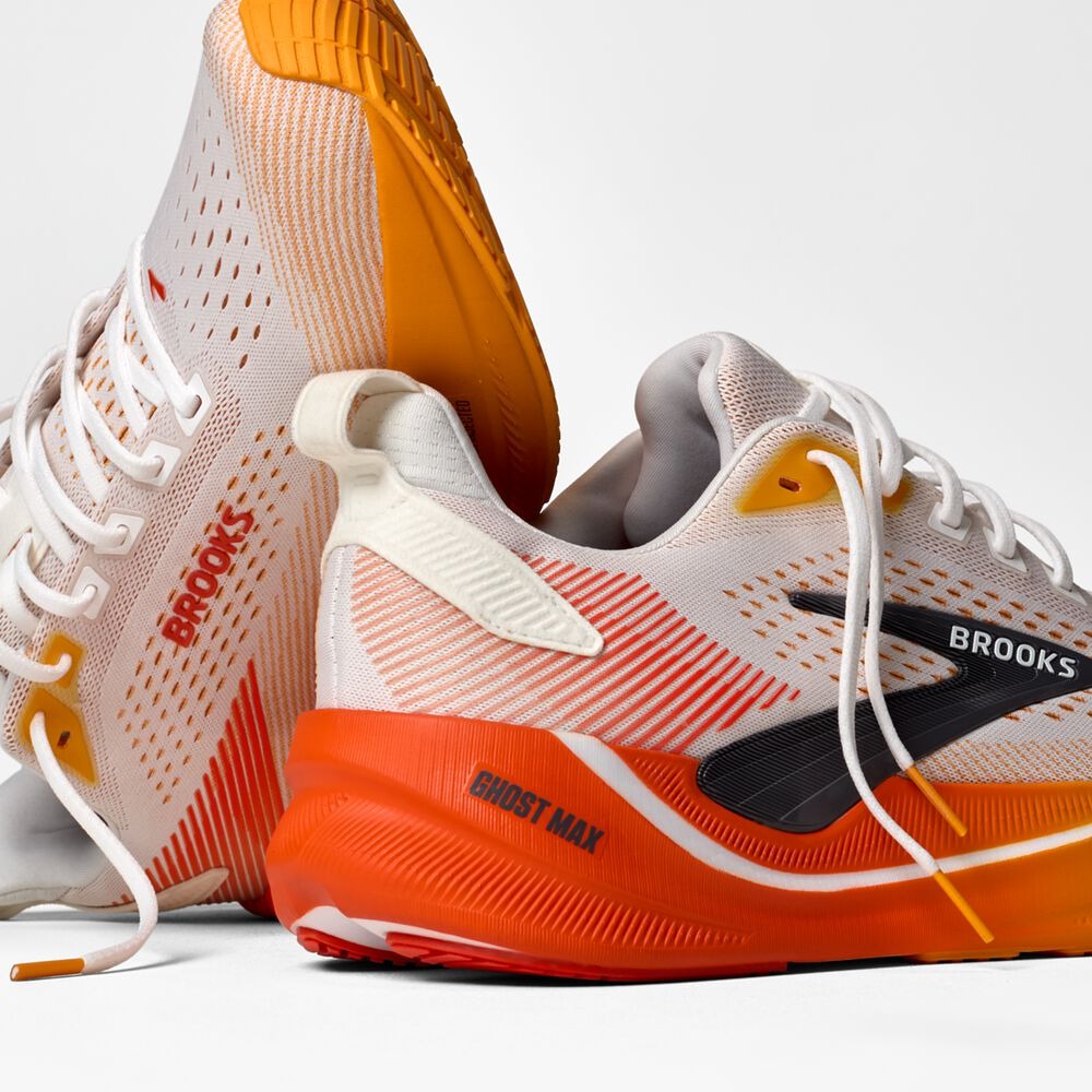 Men's Ghost Max 4 - White/Orange/Red
