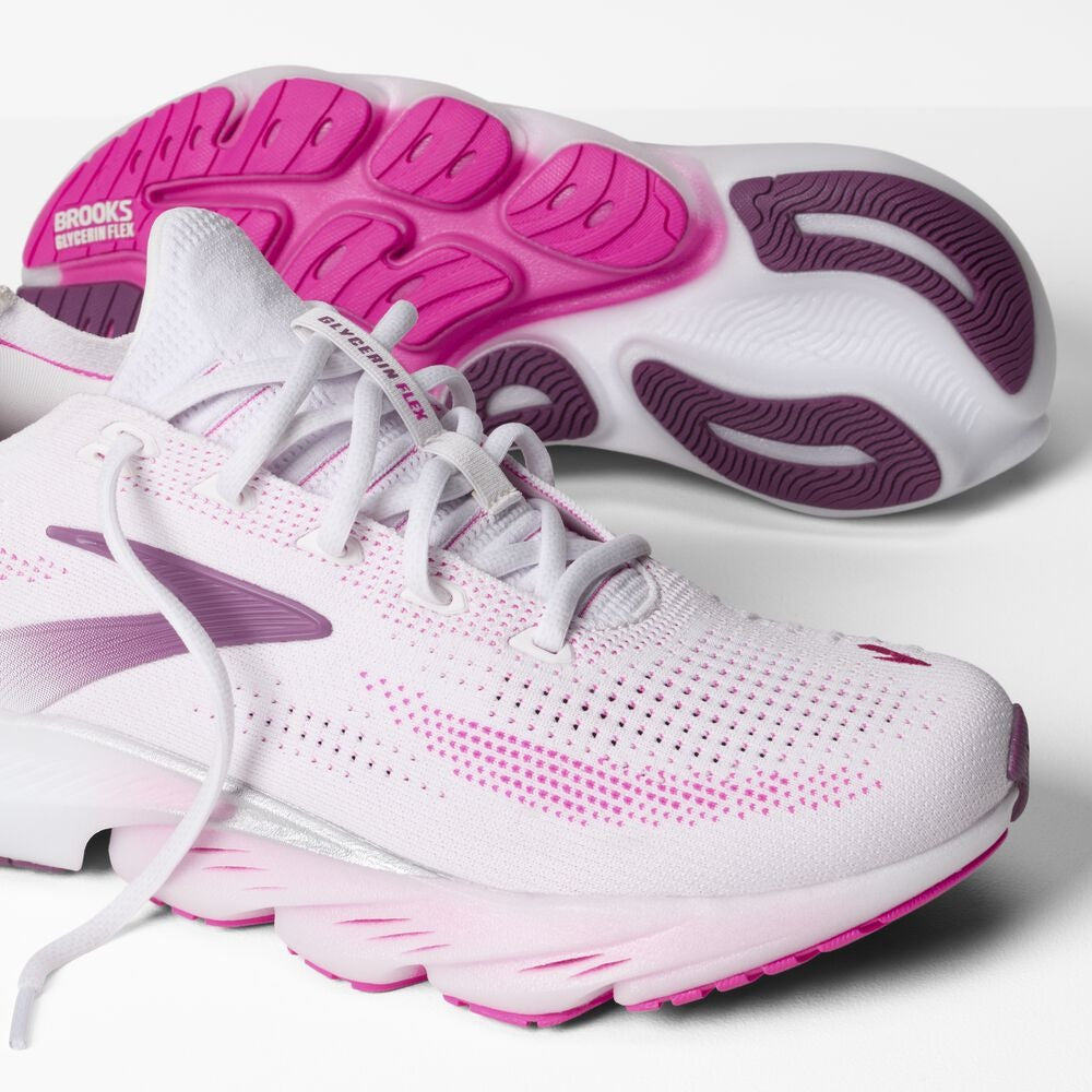 Women's Glycerin Flex - White/Cyber Pink/Argyle