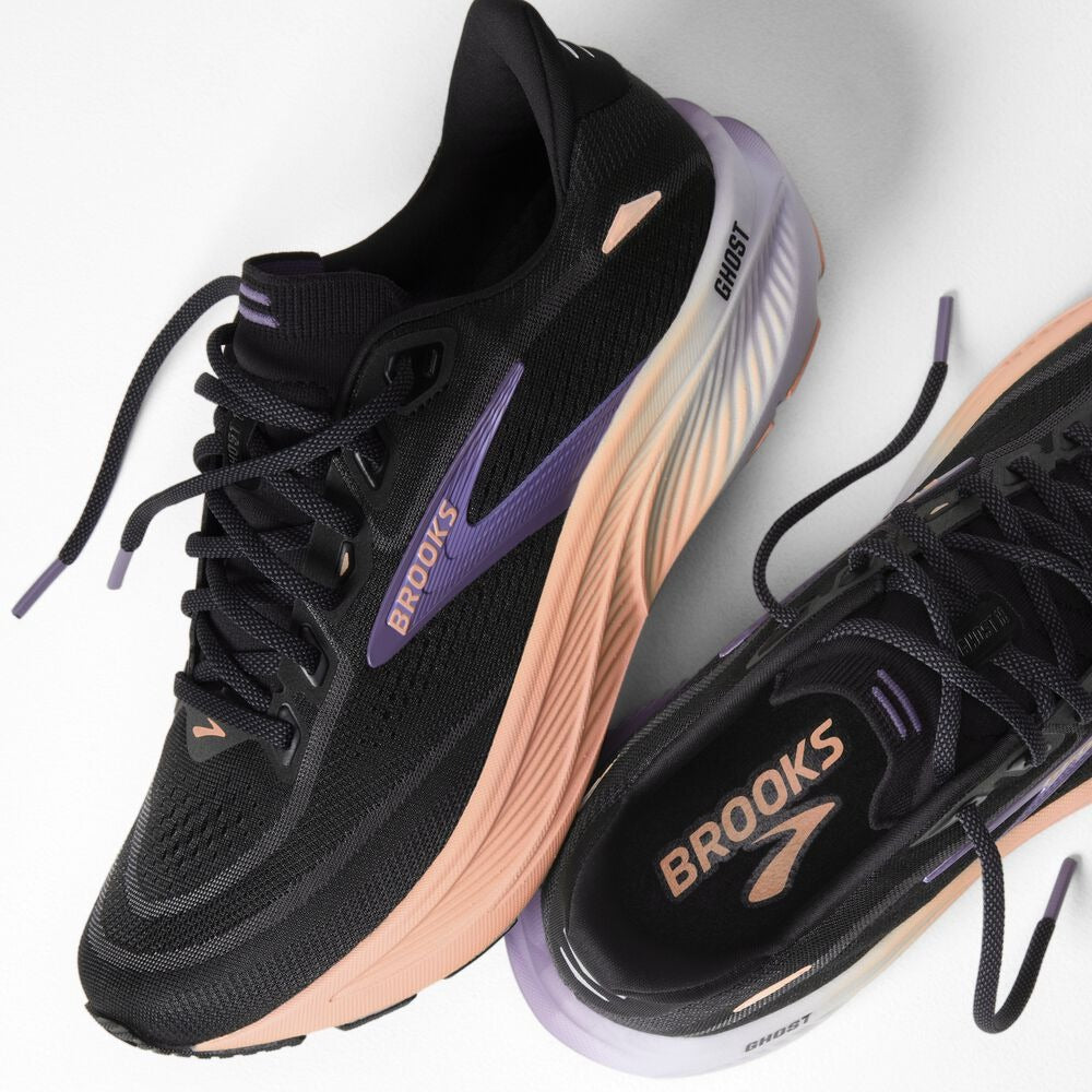 Women's Ghost 18 - Black/Mulled Grape/Peach