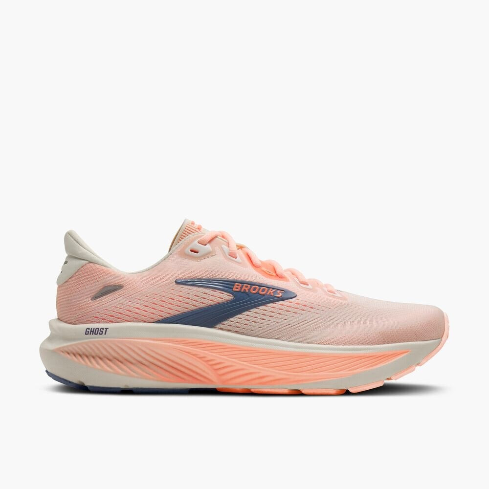Women's Ghost 18 - Star White/Cyber Peach/Grey