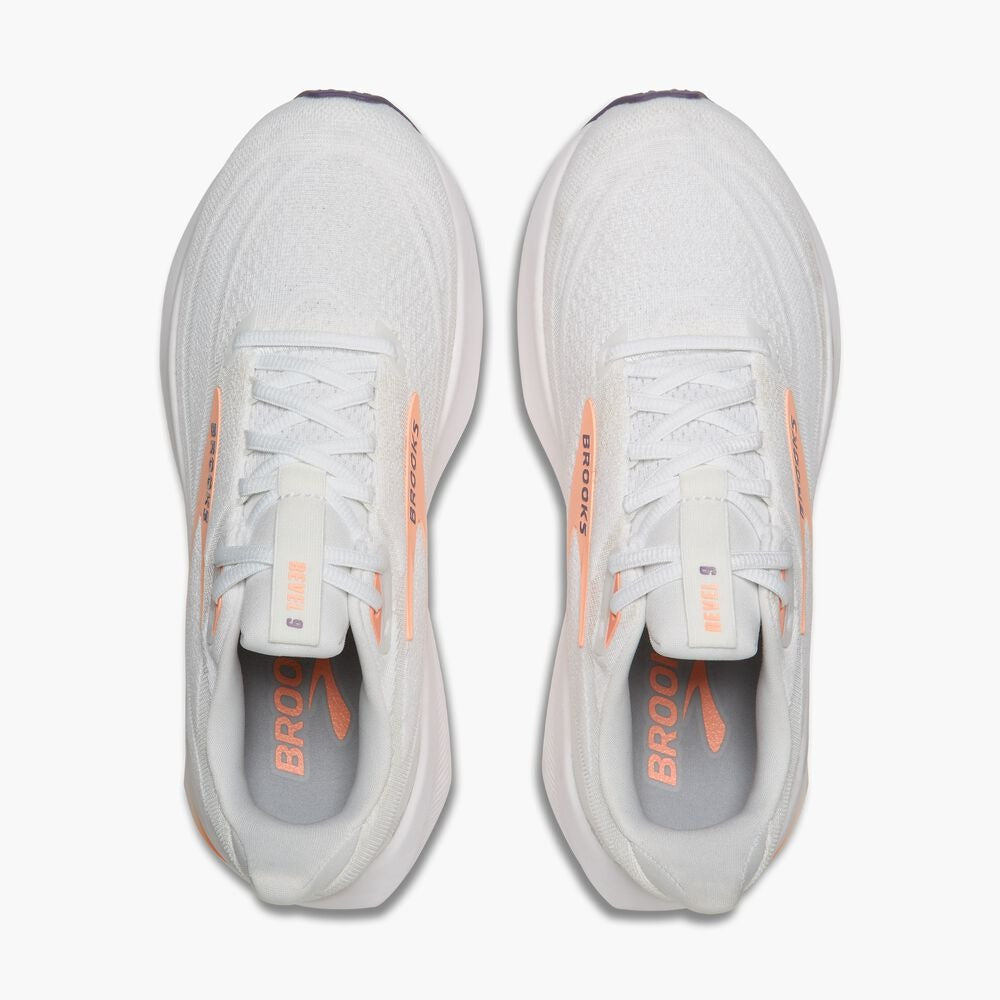 Women's Revel 9 - White/Cyber Peach/Purple